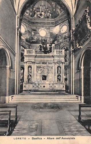 Cartolina loreto basilica - loreto,