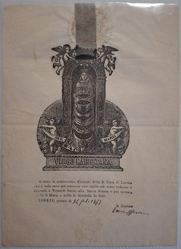 Reliquia con velo nero della - con,