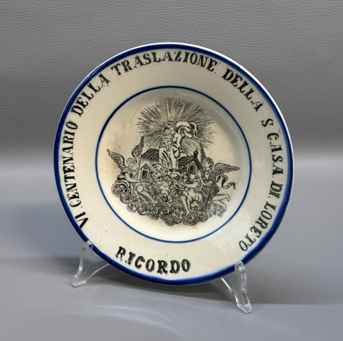 Antico piatto ceramica smalto - antico,