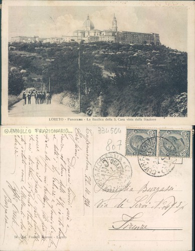 Loreto panorama con annullo - loreto, ,panorama